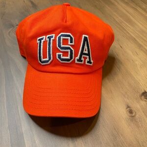 Vineyard Vines New Orange USA Baseball Hat